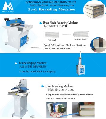 China MAUFUNG Semi-Auto elektrische boekblok / boek ruggengraat rondmachine MF-560R